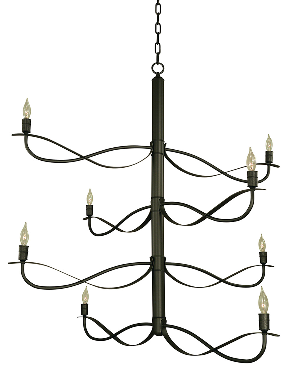 Americana 8Light Iron Telluride Foyer Chandelier